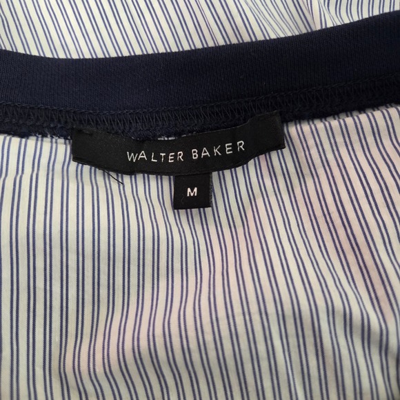 WALTER BAKER Navy Blue‎ Corset Lace Up Sweatshirt Top Women's Medium - Picture 5 of 5